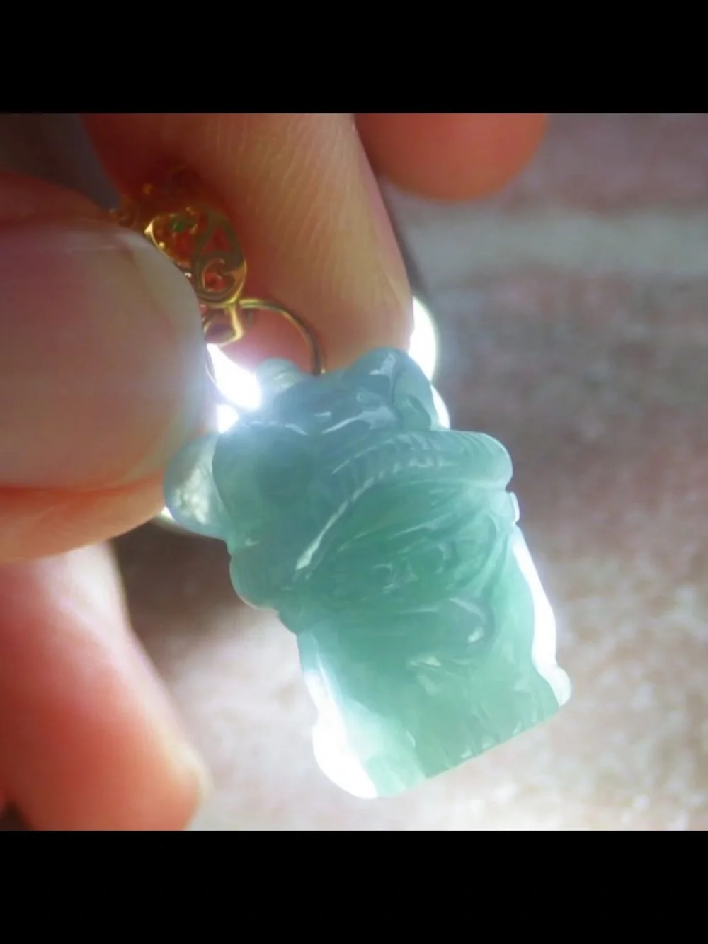 Sterling silver 925 jadeite Jade lion dance blue green certificate